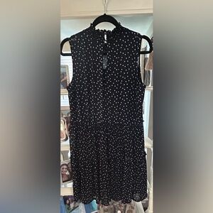 Siren Lily Sleeveless Dress Sleeveless Blue Floral Pleated Dress Size Large